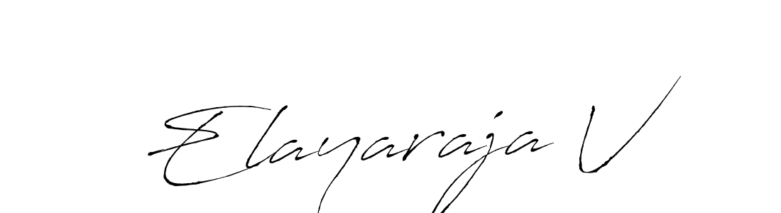How to make Elayaraja V name signature. Use Antro_Vectra style for creating short signs online. This is the latest handwritten sign. Elayaraja V signature style 6 images and pictures png
