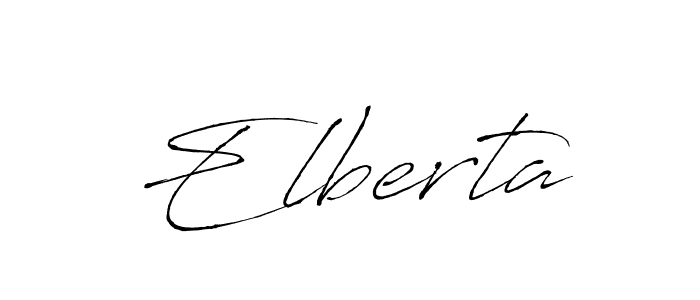 Use a signature maker to create a handwritten signature online. With this signature software, you can design (Antro_Vectra) your own signature for name Elberta. Elberta signature style 6 images and pictures png