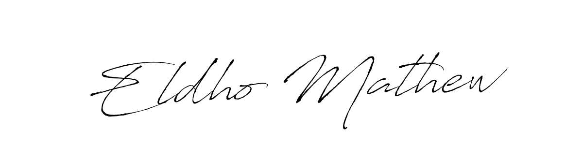 Design your own signature with our free online signature maker. With this signature software, you can create a handwritten (Antro_Vectra) signature for name Eldho Mathew. Eldho Mathew signature style 6 images and pictures png