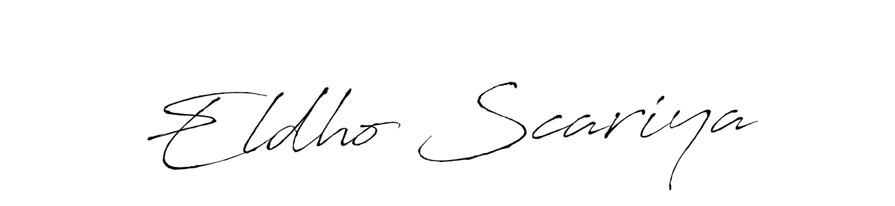Eldho Scariya stylish signature style. Best Handwritten Sign (Antro_Vectra) for my name. Handwritten Signature Collection Ideas for my name Eldho Scariya. Eldho Scariya signature style 6 images and pictures png