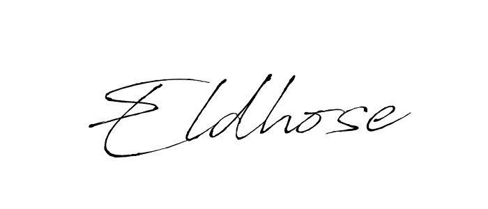 Make a beautiful signature design for name Eldhose. With this signature (Antro_Vectra) style, you can create a handwritten signature for free. Eldhose signature style 6 images and pictures png