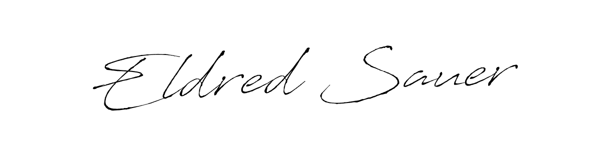 Make a beautiful signature design for name Eldred Sauer. With this signature (Antro_Vectra) style, you can create a handwritten signature for free. Eldred Sauer signature style 6 images and pictures png