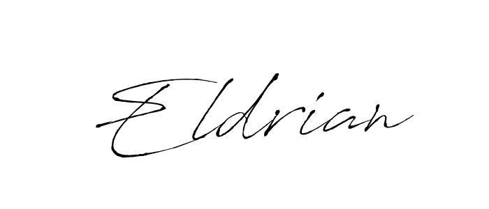 Design your own signature with our free online signature maker. With this signature software, you can create a handwritten (Antro_Vectra) signature for name Eldrian. Eldrian signature style 6 images and pictures png
