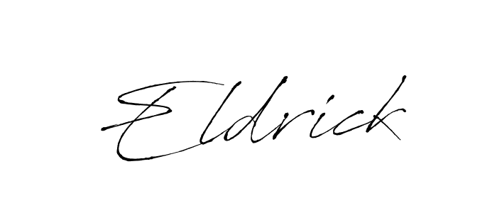 Eldrick stylish signature style. Best Handwritten Sign (Antro_Vectra) for my name. Handwritten Signature Collection Ideas for my name Eldrick. Eldrick signature style 6 images and pictures png
