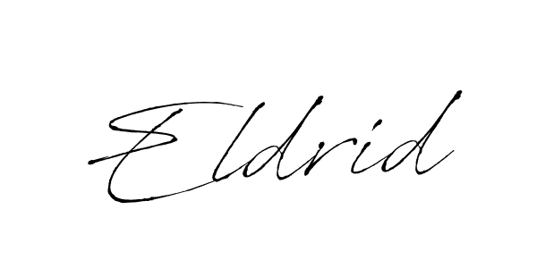 Make a beautiful signature design for name Eldrid. With this signature (Antro_Vectra) style, you can create a handwritten signature for free. Eldrid signature style 6 images and pictures png