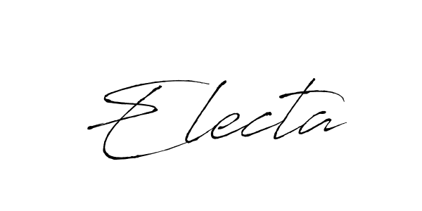 Design your own signature with our free online signature maker. With this signature software, you can create a handwritten (Antro_Vectra) signature for name Electa. Electa signature style 6 images and pictures png
