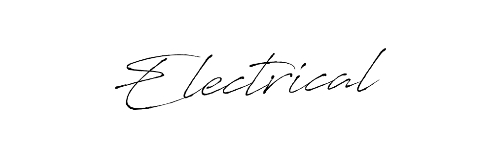 How to make Electrical signature? Antro_Vectra is a professional autograph style. Create handwritten signature for Electrical name. Electrical signature style 6 images and pictures png