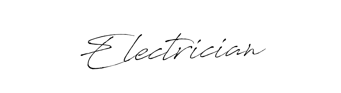 You should practise on your own different ways (Antro_Vectra) to write your name (Electrician) in signature. don't let someone else do it for you. Electrician signature style 6 images and pictures png