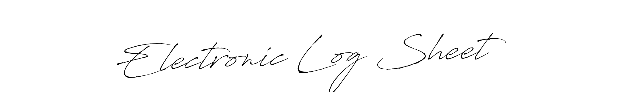 Create a beautiful signature design for name Electronic Log Sheet. With this signature (Antro_Vectra) fonts, you can make a handwritten signature for free. Electronic Log Sheet signature style 6 images and pictures png