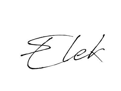 The best way (Antro_Vectra) to make a short signature is to pick only two or three words in your name. The name Elek include a total of six letters. For converting this name. Elek signature style 6 images and pictures png