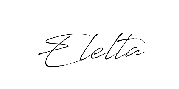 How to make Elelta name signature. Use Antro_Vectra style for creating short signs online. This is the latest handwritten sign. Elelta signature style 6 images and pictures png