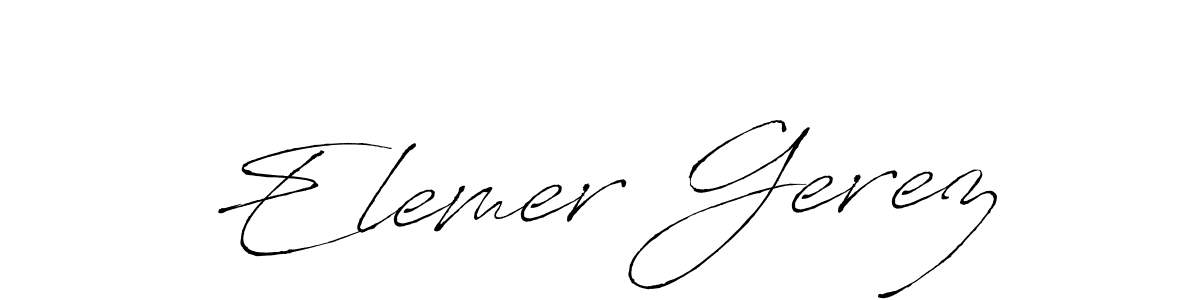 Make a beautiful signature design for name Elemer Gerez. With this signature (Antro_Vectra) style, you can create a handwritten signature for free. Elemer Gerez signature style 6 images and pictures png