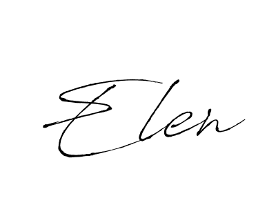 How to make Elen name signature. Use Antro_Vectra style for creating short signs online. This is the latest handwritten sign. Elen signature style 6 images and pictures png