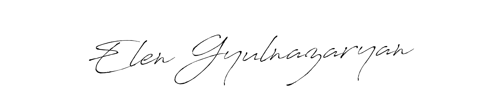 Also we have Elen Gyulnazaryan name is the best signature style. Create professional handwritten signature collection using Antro_Vectra autograph style. Elen Gyulnazaryan signature style 6 images and pictures png