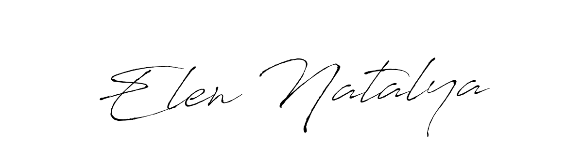 Also we have Elen Natalya name is the best signature style. Create professional handwritten signature collection using Antro_Vectra autograph style. Elen Natalya signature style 6 images and pictures png