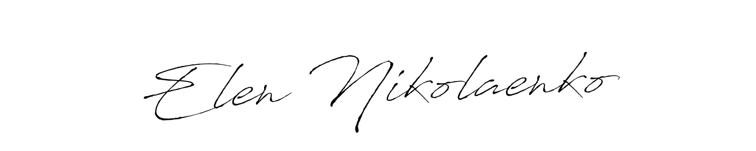 Elen Nikolaenko stylish signature style. Best Handwritten Sign (Antro_Vectra) for my name. Handwritten Signature Collection Ideas for my name Elen Nikolaenko. Elen Nikolaenko signature style 6 images and pictures png