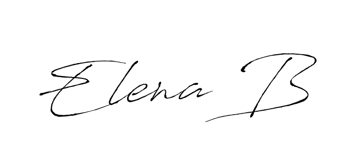 The best way (Antro_Vectra) to make a short signature is to pick only two or three words in your name. The name Elena B include a total of six letters. For converting this name. Elena B signature style 6 images and pictures png