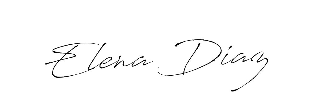 Make a beautiful signature design for name Elena Diaz. With this signature (Antro_Vectra) style, you can create a handwritten signature for free. Elena Diaz signature style 6 images and pictures png