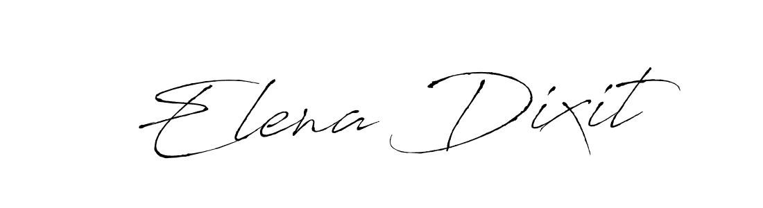 Make a beautiful signature design for name Elena Dixit. With this signature (Antro_Vectra) style, you can create a handwritten signature for free. Elena Dixit signature style 6 images and pictures png