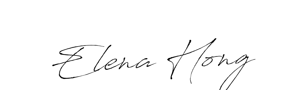 Design your own signature with our free online signature maker. With this signature software, you can create a handwritten (Antro_Vectra) signature for name Elena Hong. Elena Hong signature style 6 images and pictures png