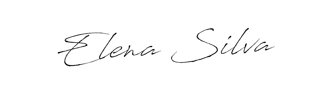 How to make Elena Silva name signature. Use Antro_Vectra style for creating short signs online. This is the latest handwritten sign. Elena Silva signature style 6 images and pictures png