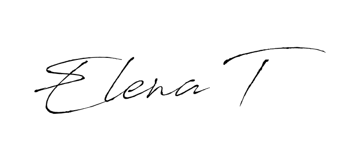 Design your own signature with our free online signature maker. With this signature software, you can create a handwritten (Antro_Vectra) signature for name Elena T. Elena T signature style 6 images and pictures png