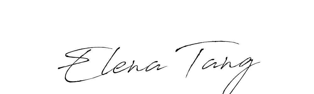 Make a beautiful signature design for name Elena Tang. With this signature (Antro_Vectra) style, you can create a handwritten signature for free. Elena Tang signature style 6 images and pictures png