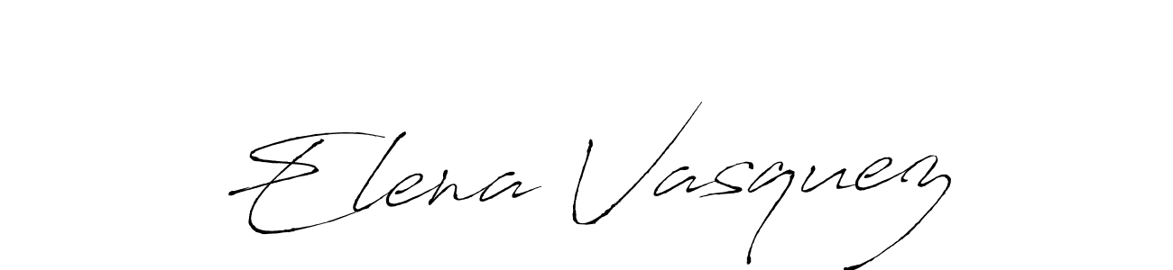Create a beautiful signature design for name Elena Vasquez. With this signature (Antro_Vectra) fonts, you can make a handwritten signature for free. Elena Vasquez signature style 6 images and pictures png