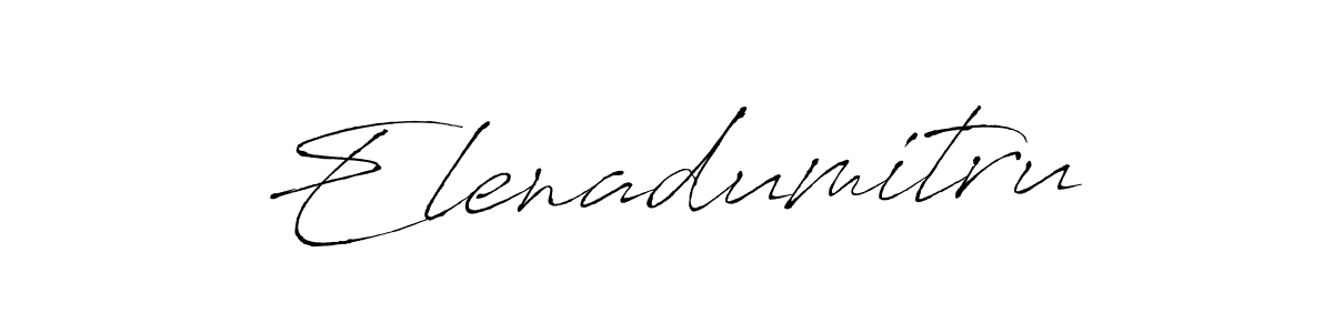 How to make Elenadumitru name signature. Use Antro_Vectra style for creating short signs online. This is the latest handwritten sign. Elenadumitru signature style 6 images and pictures png