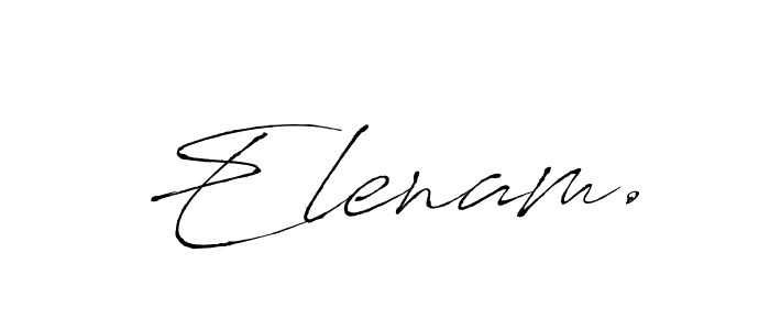 Elenam. stylish signature style. Best Handwritten Sign (Antro_Vectra) for my name. Handwritten Signature Collection Ideas for my name Elenam.. Elenam. signature style 6 images and pictures png