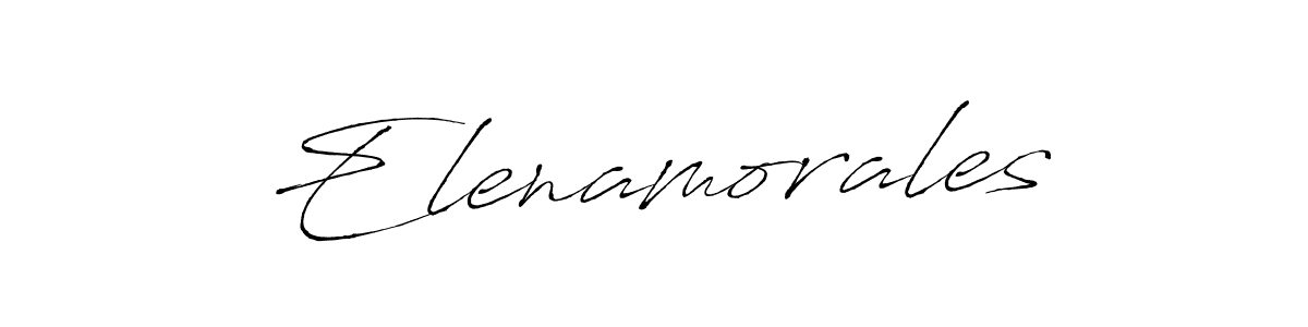 Design your own signature with our free online signature maker. With this signature software, you can create a handwritten (Antro_Vectra) signature for name Elenamorales. Elenamorales signature style 6 images and pictures png