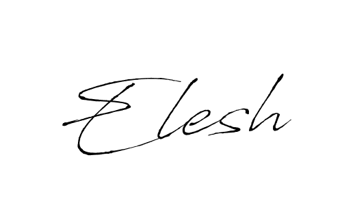 Make a beautiful signature design for name Elesh. With this signature (Antro_Vectra) style, you can create a handwritten signature for free. Elesh signature style 6 images and pictures png