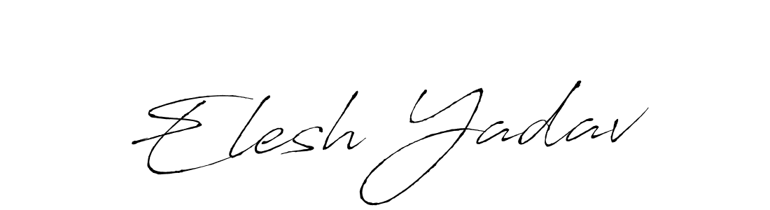 How to make Elesh Yadav signature? Antro_Vectra is a professional autograph style. Create handwritten signature for Elesh Yadav name. Elesh Yadav signature style 6 images and pictures png