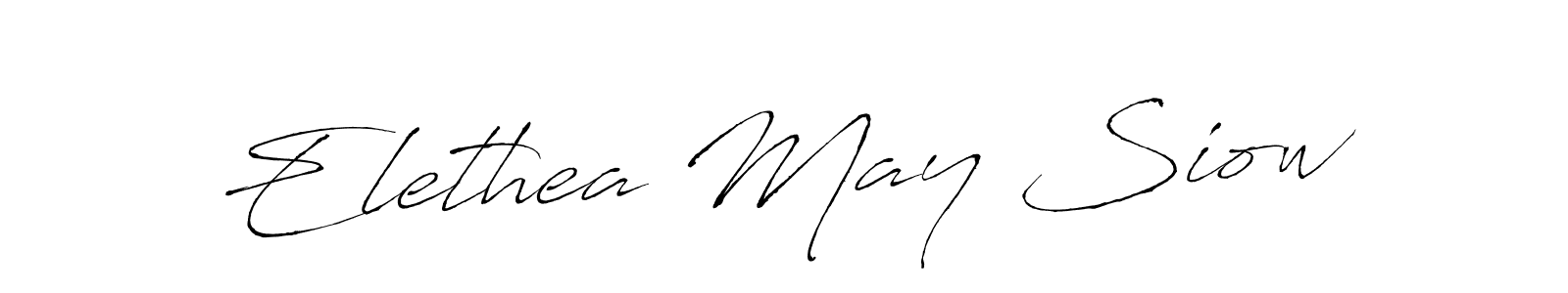 Antro_Vectra is a professional signature style that is perfect for those who want to add a touch of class to their signature. It is also a great choice for those who want to make their signature more unique. Get Elethea May Siow name to fancy signature for free. Elethea May Siow signature style 6 images and pictures png