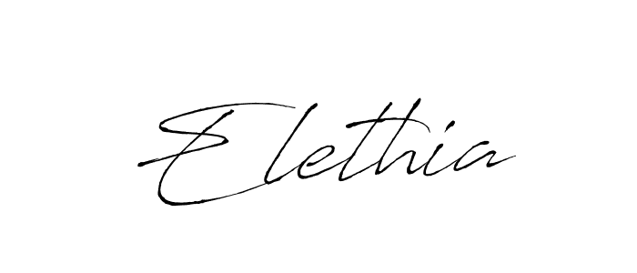 Elethia stylish signature style. Best Handwritten Sign (Antro_Vectra) for my name. Handwritten Signature Collection Ideas for my name Elethia. Elethia signature style 6 images and pictures png