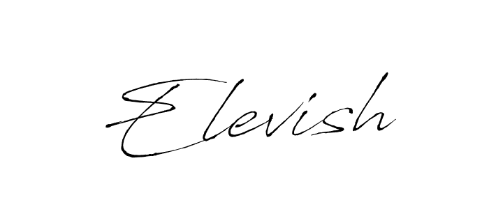 Use a signature maker to create a handwritten signature online. With this signature software, you can design (Antro_Vectra) your own signature for name Elevish. Elevish signature style 6 images and pictures png