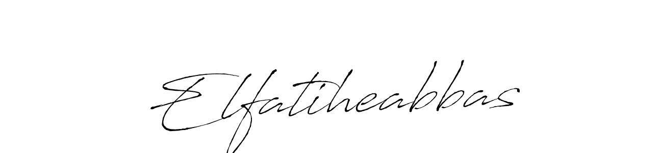 Design your own signature with our free online signature maker. With this signature software, you can create a handwritten (Antro_Vectra) signature for name Elfatiheabbas. Elfatiheabbas signature style 6 images and pictures png