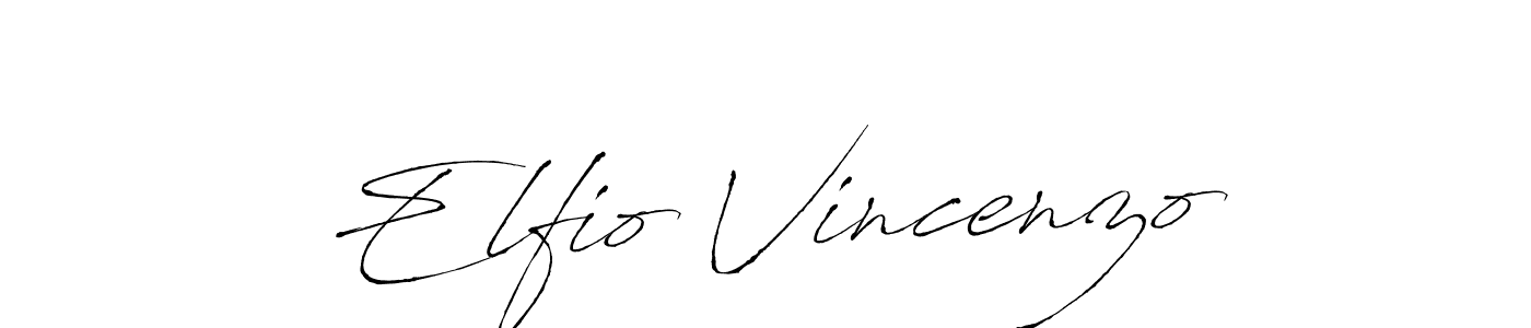 Elfio Vincenzo stylish signature style. Best Handwritten Sign (Antro_Vectra) for my name. Handwritten Signature Collection Ideas for my name Elfio Vincenzo. Elfio Vincenzo signature style 6 images and pictures png
