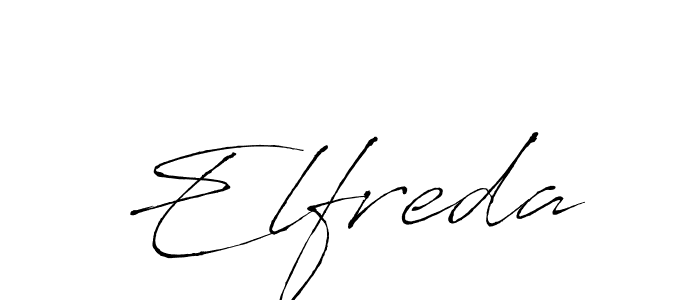 You should practise on your own different ways (Antro_Vectra) to write your name (Elfreda) in signature. don't let someone else do it for you. Elfreda signature style 6 images and pictures png