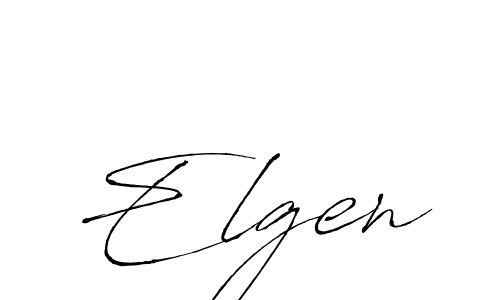 Make a beautiful signature design for name Elgen. With this signature (Antro_Vectra) style, you can create a handwritten signature for free. Elgen signature style 6 images and pictures png