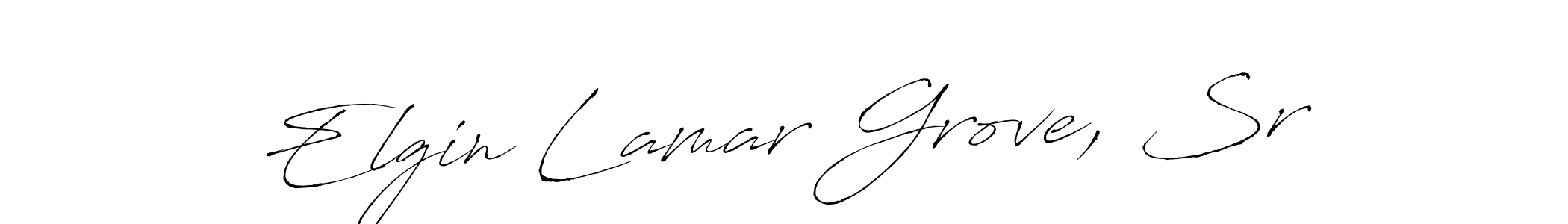 Elgin Lamar Grove, Sr stylish signature style. Best Handwritten Sign (Antro_Vectra) for my name. Handwritten Signature Collection Ideas for my name Elgin Lamar Grove, Sr. Elgin Lamar Grove, Sr signature style 6 images and pictures png