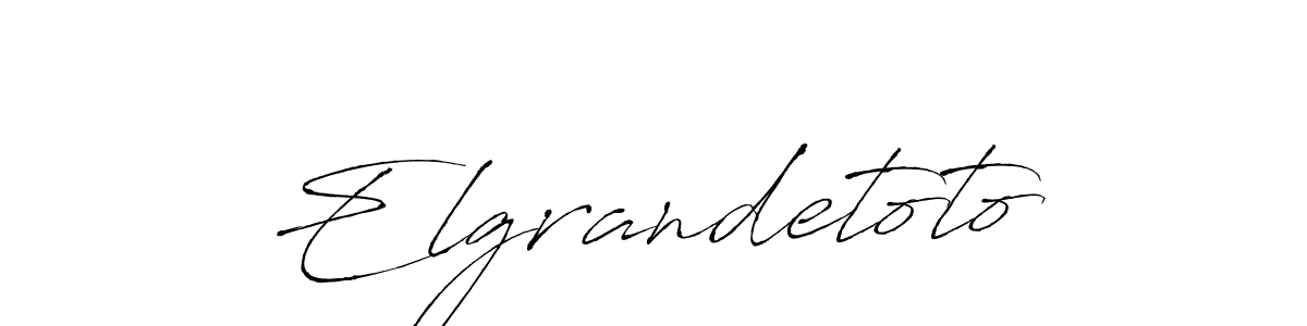 The best way (Antro_Vectra) to make a short signature is to pick only two or three words in your name. The name Elgrandetoto include a total of six letters. For converting this name. Elgrandetoto signature style 6 images and pictures png