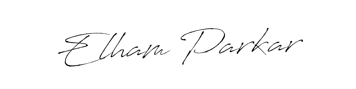 The best way (Antro_Vectra) to make a short signature is to pick only two or three words in your name. The name Elham Parkar include a total of six letters. For converting this name. Elham Parkar signature style 6 images and pictures png