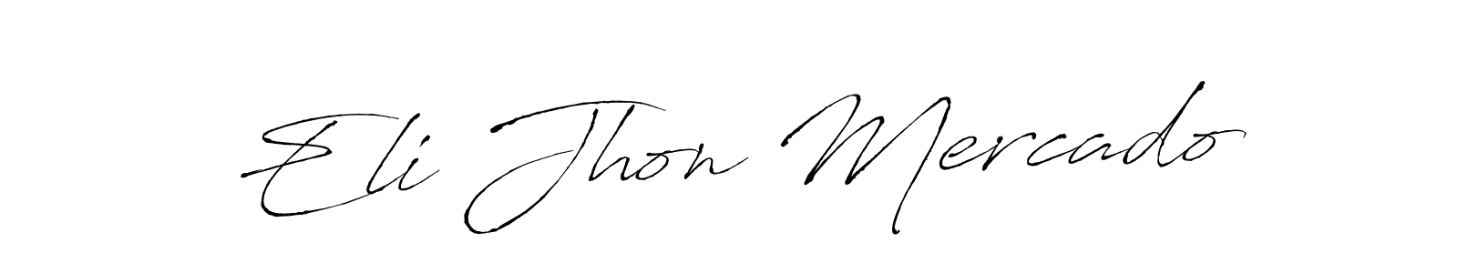 Make a beautiful signature design for name Eli Jhon Mercado. With this signature (Antro_Vectra) style, you can create a handwritten signature for free. Eli Jhon Mercado signature style 6 images and pictures png