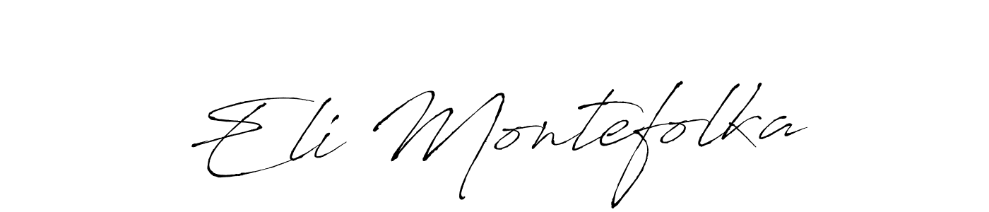 Design your own signature with our free online signature maker. With this signature software, you can create a handwritten (Antro_Vectra) signature for name Eli Montefolka. Eli Montefolka signature style 6 images and pictures png