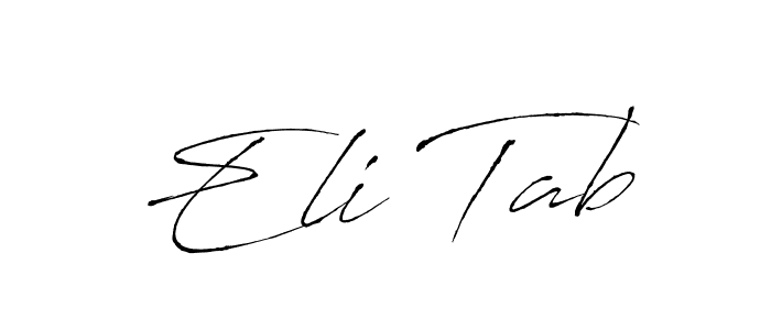 Similarly Antro_Vectra is the best handwritten signature design. Signature creator online .You can use it as an online autograph creator for name Eli Tab. Eli Tab signature style 6 images and pictures png