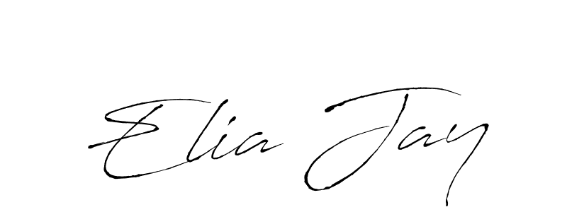 Elia Jay stylish signature style. Best Handwritten Sign (Antro_Vectra) for my name. Handwritten Signature Collection Ideas for my name Elia Jay. Elia Jay signature style 6 images and pictures png