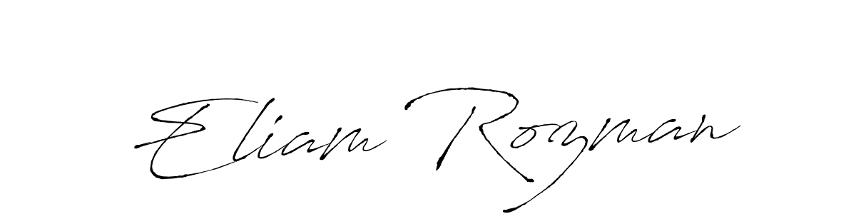 Make a beautiful signature design for name Eliam Rozman. With this signature (Antro_Vectra) style, you can create a handwritten signature for free. Eliam Rozman signature style 6 images and pictures png