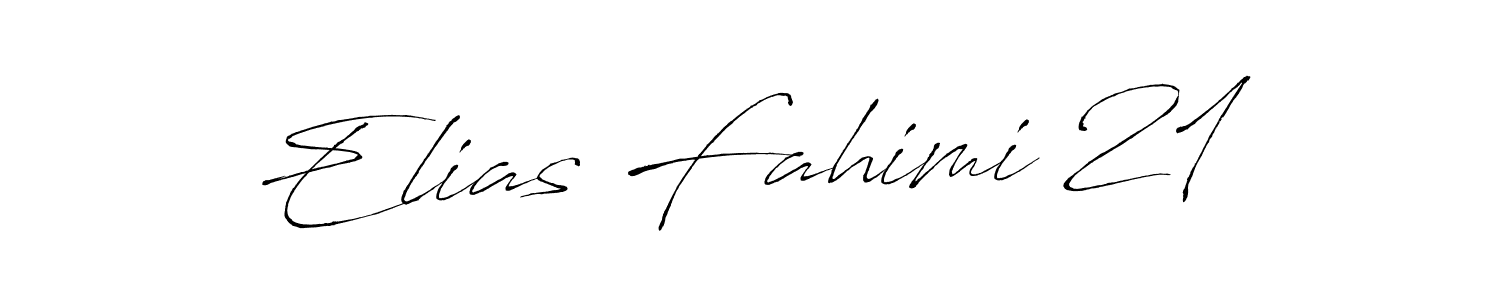 How to make Elias Fahimi 21 name signature. Use Antro_Vectra style for creating short signs online. This is the latest handwritten sign. Elias Fahimi 21 signature style 6 images and pictures png