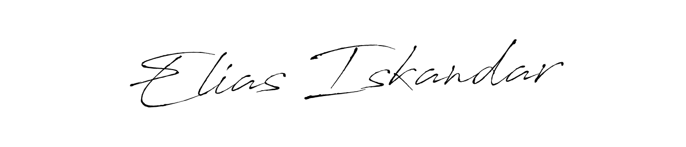 Design your own signature with our free online signature maker. With this signature software, you can create a handwritten (Antro_Vectra) signature for name Elias Iskandar. Elias Iskandar signature style 6 images and pictures png